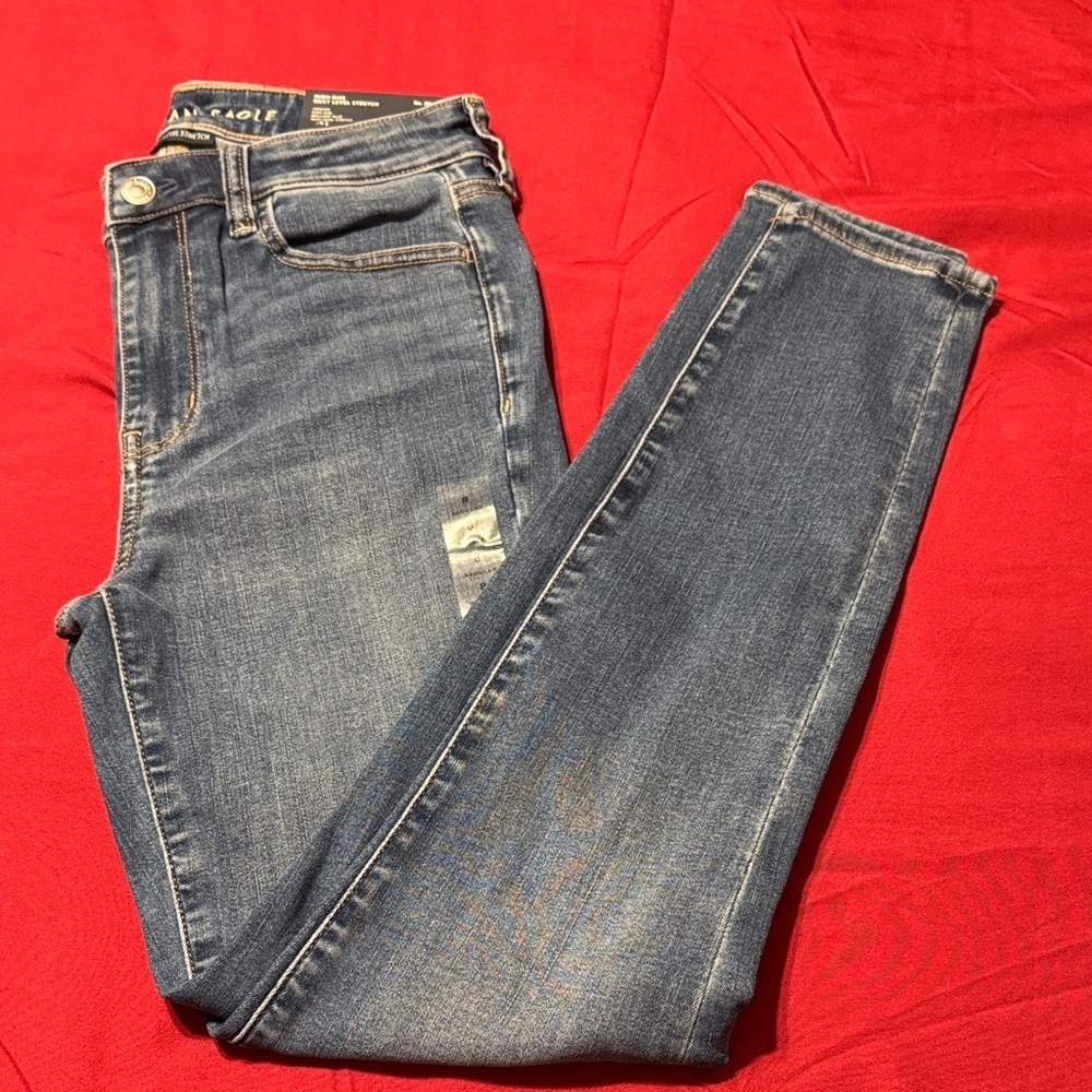 American Eagle Outfitters Women's Dark Blue Skinny Jeans